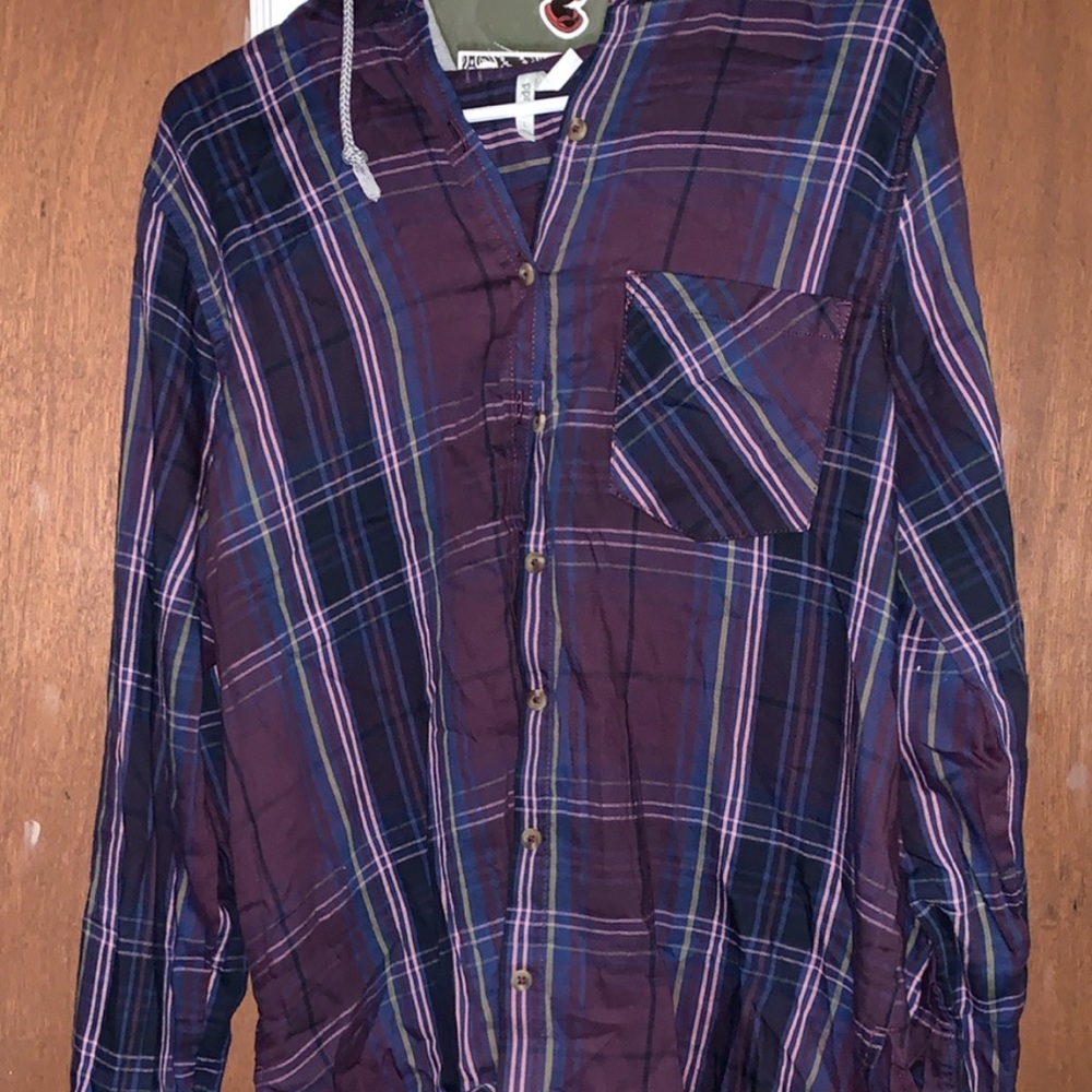 flannel with hood